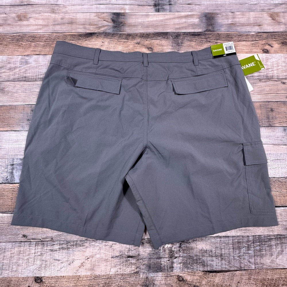 Savane Mens‎ Cargo Shorts Smoked Pearl Grey Size 40 NWT Stretch Wicking Utility - Picture 2 of 7